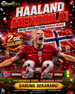 Erling Haaland Cetak 2 Gol, Norwegia Menang Melawan Senegal dengan Skor Tipis 3 – 2