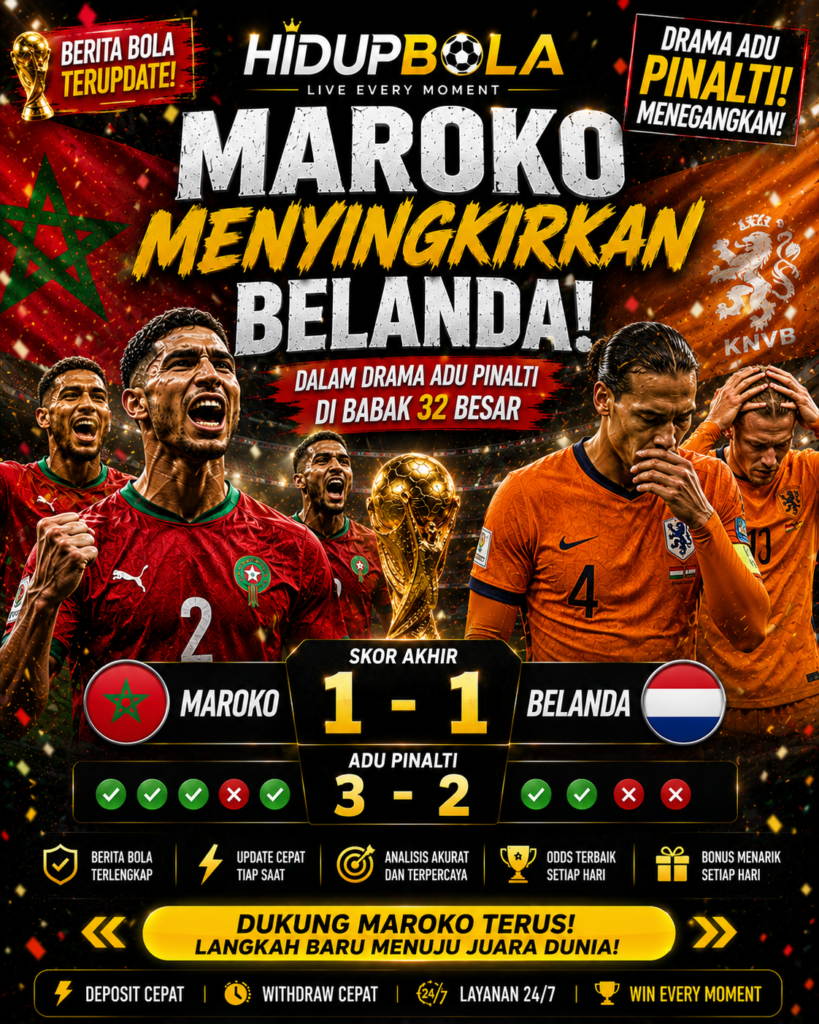 Maroko Menyingkirkan Belanda dalam Drama Adu Pinalti di Babak 32 Besar 33876cd1 df13 4fca 8fa5 0840f353eb4d