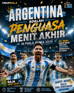 Raja Drama! Statistik Ini Jadi Bukti Argentina dan Lionel Messi adalah Penguasa Menit Akhir di Piala Dunia 2026
