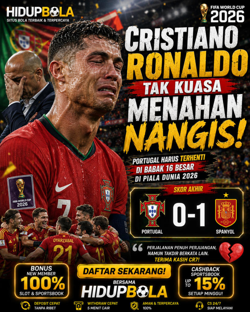 Cristiano Ronaldo Tak Kuasa Menahan Nangis, Portugal Harus Terhenti di Babak 16 Besar Usai Melawan Spanyol dengan Skor 0 - 1 di Piala Dunia 2026 5d5dea77 2944 4fab a9a2 db433da98843