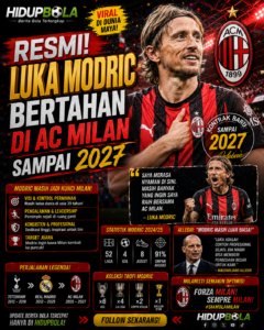 Resmi! Luka Modric Bertahan di AC Milan sampai 2027