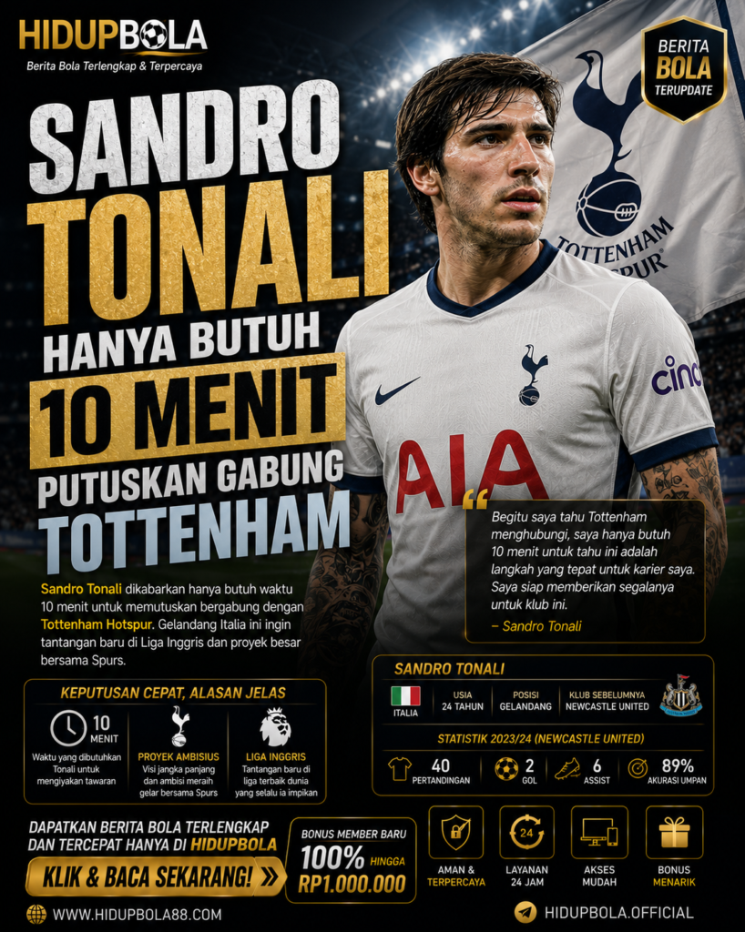 Sandro Tonali Hanya Butuh 10 Menit Putuskan Gabung Tottenham d2cb6fdf 0f48 482c 968e 98a9df4b1aec