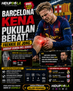 Barcelona Kena Pukulan Berat, Frenkie de Jong Dibekap Cedera MCL Serius