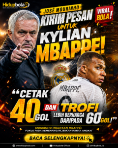 Jose Mourinho Kirim Pesan untuk Kylian Mbappe: Cetak 40 Gol dan Trofi Lebih Berharga daripada 60 Gol!