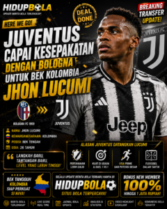 Juventus Capai Kesepakatan dengan Bologna untuk Bek Kolombia Jhon Lucumi