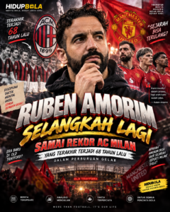 Ruben Amorim Selangkah Lagi Samai Rekor AC Milan yang Terakhir Terjadi 68 Tahun Lalu